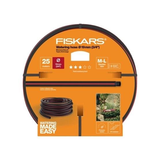 Obrázok Súprava hnedej hadice, úchytov a ventilov Fiskars, dĺžka 25 cm